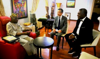 President of Sasakawa Africa Association meet with Chief Obasanjo, IFAD, Ambassador of Japan and others  … discuss food security in Nigeria