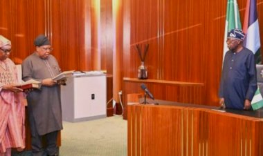 Tinubu swears in new Power Minister, Minister of State for Foreign Affairs
