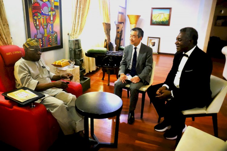 President of Sasakawa Africa Association meet with Chief Obasanjo, IFAD, Ambassador of Japan and others  … discuss food security in Nigeria