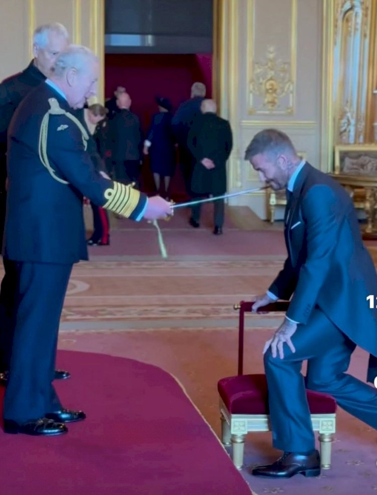 Beckham Knighted by King Charles III