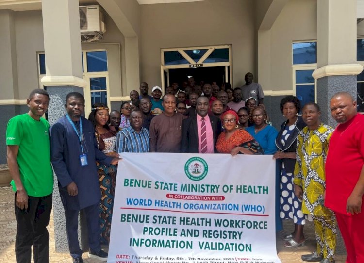 Benue holds validation workshop on health workforce profile, registry data