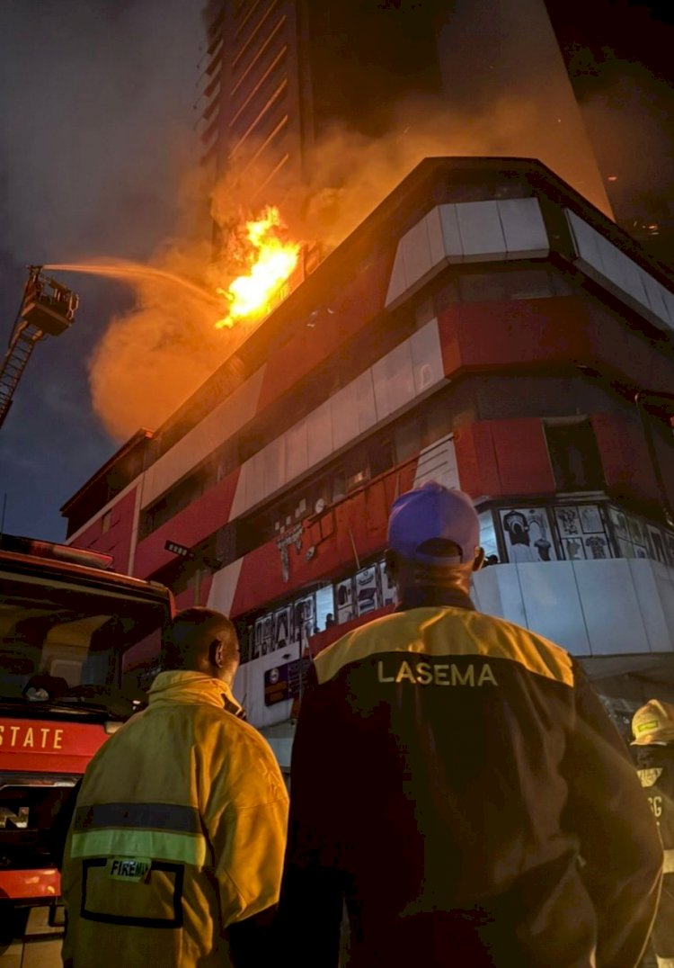 Fire erupts in iconic Lagos skyscraper, no casualties recorded