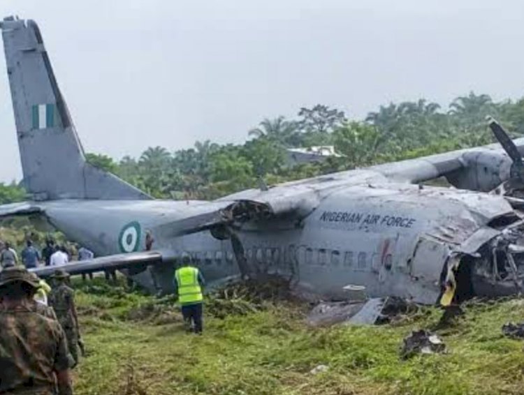 Breaking .....NAF aircraft crashes in Ondo, 32 aboard